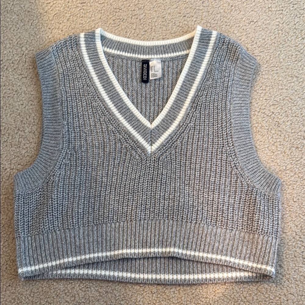 Brand New H&M Gray Ribbed Crop Tank Top